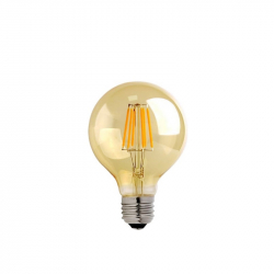 Λαμπτήρας LED G80 Bulb pakoworld 4W E27 3000K 200-220V amber (8x8x12εκ)