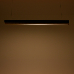 Φωτιστικό οροφής Rafmole pakoworld led μαύρο μέταλλο-ξύλο 120x7.5εκ