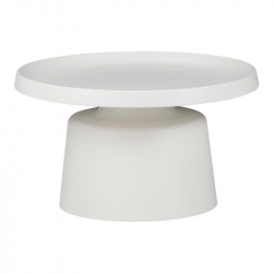 Τραπέζια σαλονιού Ginoze Inart σετ 2τεμ μέταλλο σε λευκή απόχρωση (70x70x40εκ)