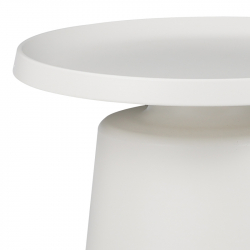 Τραπέζια σαλονιού Ginoze Inart σετ 2τεμ μέταλλο σε λευκή απόχρωση (70x70x40εκ)