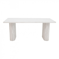 Τραπέζι Loozir pakoworld mdf σε απόχρωση λευκό μαρμάρου 180x90x75εκ