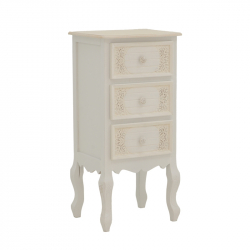 Συρταριέρα Pazlen Inart mdf σε λευκή αντικέ απόχρωση 40x34.5x82εκ Συρταριέρα Pazlen Inart mdf σε λευκή αντικέ απόχρωση 40x34.5x82εκ