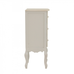 Συρταριέρα Pazlen Inart mdf σε λευκή αντικέ απόχρωση 40x34.5x82εκ