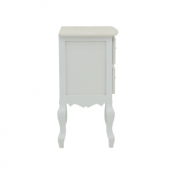 Συρταριέρα Pazlen Inart mdf σε λευκή αντικέ απόχρωση 40x45x65εκ