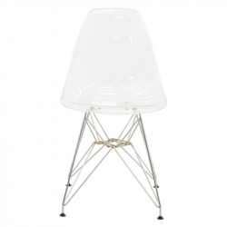 Καρέκλα Adelle pakoworld PP διάφανο-inox πόδι 46x55x81εκ
