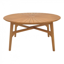 Τραπέζι Colen pakoworld teak ξύλο σε φυσική απόχρωση Φ180x75εκ