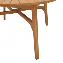 Τραπέζι Colen pakoworld teak ξύλο σε φυσική απόχρωση Φ180x75εκ
