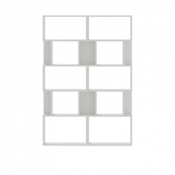 Βιβλιοθήκη Booky pakoworld 12 ραφιών λευκό μελαμίνης 120x20x175εκ