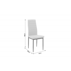 Καρέκλα Parker pakoworld PU ανθρακί-μαύρο πόδι 42x48x98εκ