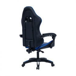 Καρέκλα γραφείου gaming William pakoworld PU μαύρο-μπλε (60x59x108εκ)