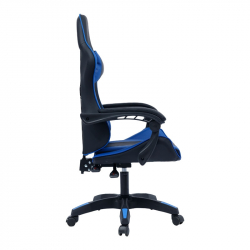 Καρέκλα γραφείου gaming William pakoworld PU μαύρο-μπλε (60x59x108εκ)