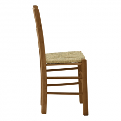 Καρέκλα καφενείου με ψάθα Ronson-Charchie pakoworld καρυδί ξύλο 42x40x89εκ