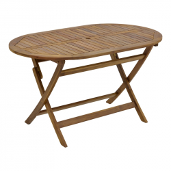 Τραπεζαρία Bistrual-Falov pakoworld σετ 5τεμ πτυσσόμενο φυσικό μασίφ ξύλο ακακίας 130x80x72εκ