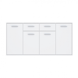 Μπουφές Drepen pakoworld μελαμίνη σε λευκό χρώμα 162.3x34.2x81.7εκ
