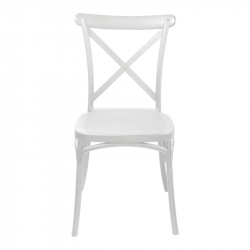 Καρέκλα Crossie pakoworld pp σε λευκή απόχρωση 38x46.5x82εκ