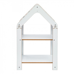 Ραφιέρα Montessori Zoilen pakoworld λευκό-ροζ mdf 50x30x80εκ