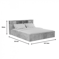 Φοιτητικό πακέτο επίπλων υπνοδωματίου OLYMPUS B pakoworld σετ 4τεμ σε antique ανθρακί απόχρωση (167,5x221x84εκ)