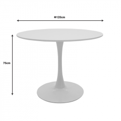 Τραπεζαρία Julita-Balou I σετ 5τεμ pakoworld MDF-PP σε μαύρο-φυσικό απόχρωση Φ120x75εκ