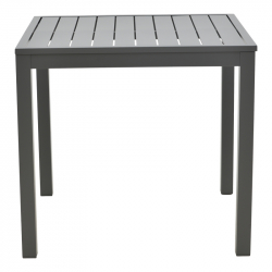 Τραπεζαρία Kliton-Naoki B σετ 5τεμ pakoworld ανθρακί αλουμίνιο και μέταλλο σε μαύρη απόχρωση 80x80x74εκ