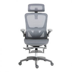 Καρέκλα γραφείου εργασίας Zenyk pakoworld mesh σε ασπρόμαυρη απόχρωση 63x70x126εκ