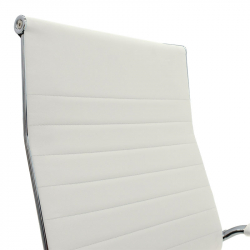 Καρέκλα γραφείου διευθυντή Valter pakoworld λευκό pu 55.5x58x108εκ