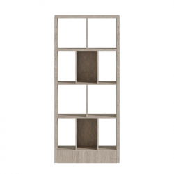 Βιβλιοθήκη Dividre pakoworld sonoma oak μελαμίνης 80x30x181εκ