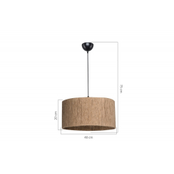 Φωτιστικό οροφής μονόφωτο PWL-1184 pakoworld Ε27 καφέ Φ40x20εκ