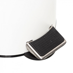 Κάδος απορριμμάτων 3L Nature pakoworld μεταλλικός λευκό-φυσικό (17x17x24εκ)