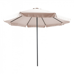 Ομπρέλα επαγγελματική Nagida pakoworld μονοκόμματος ιστός αλουμίνιο Φ3m γκρι μπεζ-ανθρακί (300x300x240εκ)