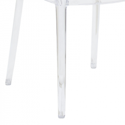 Πολυθρόνα Flair pakoworld PC διαφανές (58x52x87εκ)