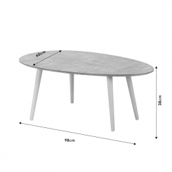 Τραπέζι σαλονιού HAMILTON pakoworld χρώμα γκρι cement-φυσικό 98x60x38εκ