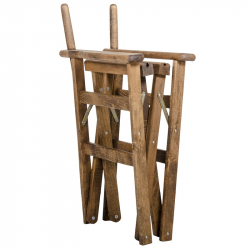 Σκελετός πολυθρόνας σκηνοθέτη Retto pakoworld μασίφ ξύλο οξιάς καρυδί (61x51x86εκ)