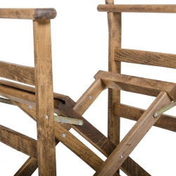 Σκελετός πολυθρόνας σκηνοθέτη Retto pakoworld μασίφ ξύλο οξιάς καρυδί (61x51x86εκ)