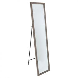 Καθρέπτης δαπέδου Stand pakoworld dark oak 35.5x2.5x155.5εκ