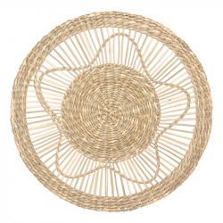 Διακοσμητικό τοίχου Lela pakoworld σετ 3 τεμαχίων φυσικό (38x0,3x38εκ)