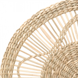 Διακοσμητικό τοίχου Lela pakoworld σετ 3 τεμαχίων φυσικό (38x0,3x38εκ)