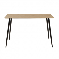 Τραπέζι Cuba pakoworld MDF sonoma-μαύρο 120x70x76εκ