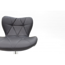 Σκαμπό μπαρ Coozy pakoworld pu σε μαύρο χρώμα σκελετός χρωμίου (46x47x90εκ)