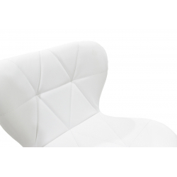 Σκαμπό μπαρ Coozy pakoworld pu σε λευκό χρώμα σκελετός χρωμίου (46x47x90εκ)