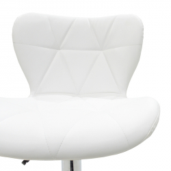 Σκαμπό μπαρ Coozy pakoworld pu σε λευκό χρώμα σκελετός χρωμίου (46x47x90εκ)