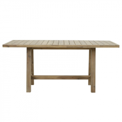 Τραπέζι Malibu pakoworld μασίφ ξύλο ακακίας 170x90x75.5εκ