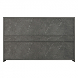 Συρταριέρα Cindy pakoworld 6 συρταριών γκρι μαρμάρου 120x40x75εκ