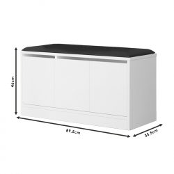 Έπιπλο εισόδου Firefly pakoworld λευκό 89.5x35.5x46εκ
