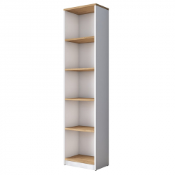 Γραφείο με βιβλιοθήκη Goldie pakoworld λευκό-φυσικό 160x50x161.8εκ