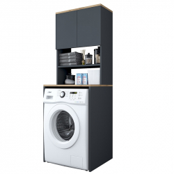 Σετ μπάνιου Rasmus pakoworld ανθρακί-φυσικό 65x60x183.6εκ. (65x60x183,6εκ)
