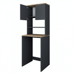 Σετ μπάνιου Rasmus pakoworld ανθρακί-φυσικό 65x60x183.6εκ. (65x60x183,6εκ)