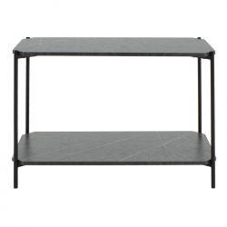 Βοηθητικό τραπέζι Mara MDF ανθρακί μαρμάρου-μαύρο 80x40x55cm (80x40x55εκ)