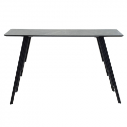 Κονσόλα Lifo pakoworld MDF ανθρακί cement-μαύρο 120x40x75εκ