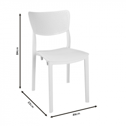 Καρέκλα Ignite pakoworld PP λευκό (44x53x84εκ)