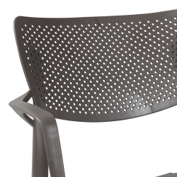 Πολυθρόνα Frontline pakoworld PP ανθρακί (56x50x83εκ)